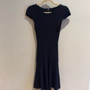 Alice and olivia navy wool dress